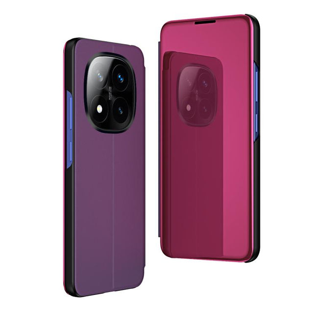 Plated Mirror Horizontal Flip Leather Phone Case with Holder, For Xiaomi Redmi Note 14 Pro+ 5G, For Xiaomi Redmi Note 14 Pro 5G, For Xiaomi 14T Pro