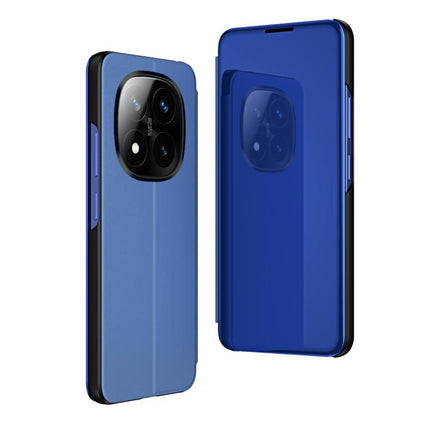 Plated Mirror Horizontal Flip Leather Phone Case with Holder, For Xiaomi Redmi Note 14 Pro+ 5G, For Xiaomi Redmi Note 14 Pro 5G, For Xiaomi 14T Pro