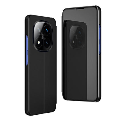 Plated Mirror Horizontal Flip Leather Phone Case with Holder, For Xiaomi Redmi Note 14 Pro+ 5G, For Xiaomi Redmi Note 14 Pro 5G, For Xiaomi 14T Pro