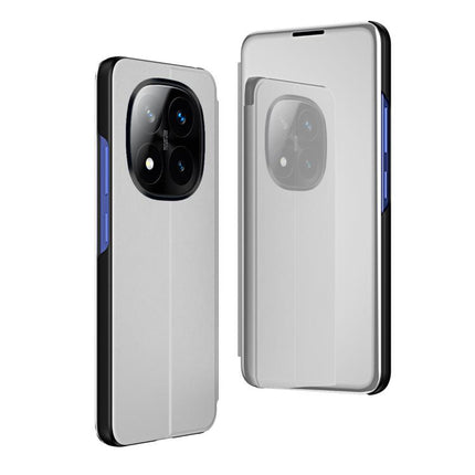 Plated Mirror Horizontal Flip Leather Phone Case with Holder, For Xiaomi Redmi Note 14 Pro+ 5G, For Xiaomi Redmi Note 14 Pro 5G, For Xiaomi 14T Pro