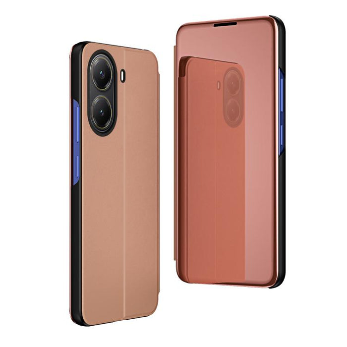 Plated Mirror Horizontal Flip Leather Phone Case with Holder, For Xiaomi  Poco X7 Pro, For Redmi Note 14 4G 163.25mm, For Xiaomi Redmi Note 14 5G