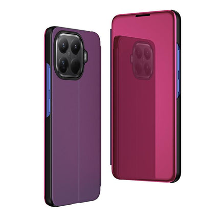 Plated Mirror Horizontal Flip Leather Phone Case with Holder, For Xiaomi 15T Pro, For Xiaomi 15T, For Redmi Note 14 4G 164.84mm