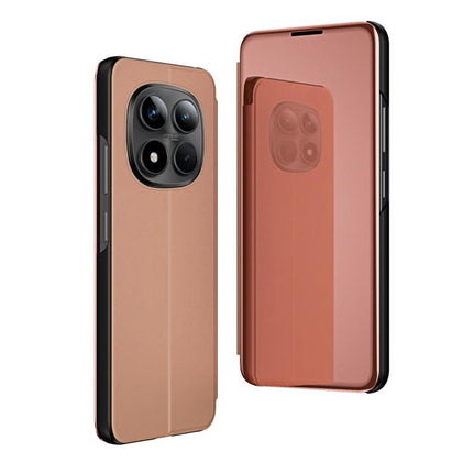 Plated Mirror Horizontal Flip Leather Phone Case with Holder, For Xiaomi 13T Pro, For Xiaomi Redmi Note 12 4G, For Redmi Note 15 Pro+ Global 163.3mm