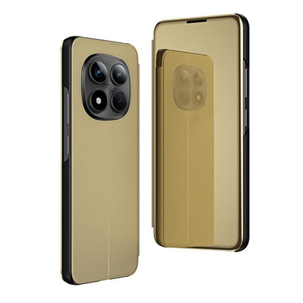Plated Mirror Horizontal Flip Leather Phone Case with Holder, For Xiaomi 17T Pro 5G, For Xiaomi 17T 5G, For Redmi Note 15 Pro 5G Global 163.6mm