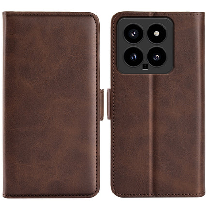 Dual-side Magnetic Buckle Horizontal Flip Leather Phone Case, For Xiaomi Redmi Note 13 4G, For Xiaomi 14 Ultra, For Xiaomi 14 Pro, For Xiaomi 14