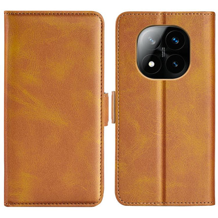 Dual-side Magnetic Buckle Horizontal Flip Leather Phone Case, For Xiaomi 15 Pro, For Xiaomi 15, For Xiaomi Redmi Note 14 5G, For Xiaomi Redmi Note 14 Pro+