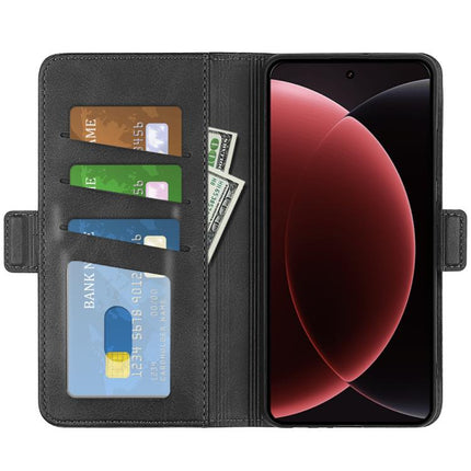 Dual-side Magnetic Buckle Horizontal Flip Leather Phone Case, For Xiaomi 15 Ultra, For Xiaomi Poco M7 Pro 5G, For Redmi Note 14 Pro 4G, For Redmi Note 14 4G 163.25mm