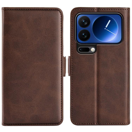 Dual-side Magnetic Buckle Horizontal Flip Leather Phone Case, For Redmi Note 15 Pro Global 163.6mm, For Xiaomi 17 Pro, For Xiaomi 17, For Xiaomi 15T Pro