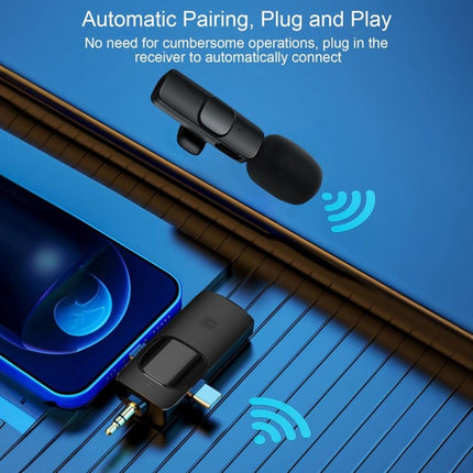 Micrófonos de solapa inalámbricos para iPhone/Android, 2 en 1, 3 en 1