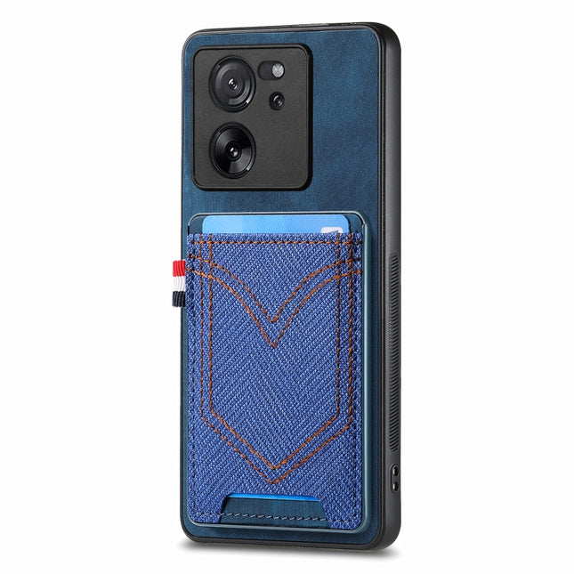 Denim Texture Leather Skin Phone Case with Card Slot, For Xiaomi 13T / 13T Pro