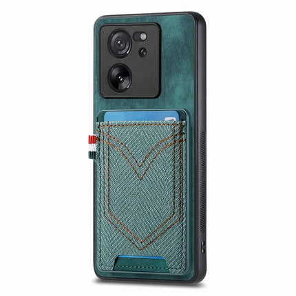Denim Texture Leather Skin Phone Case with Card Slot, For Xiaomi 13T / 13T Pro