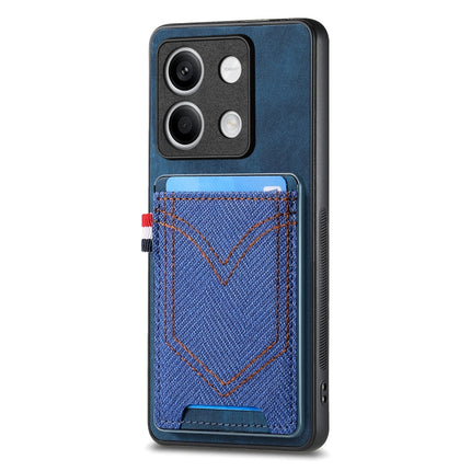 Denim Texture Leather Skin Phone Case with Card Slot, For Xiaomi Redmi Note 13 Pro 4G, For Xiaomi Redmi Note 13, For Xiaomi Redmi Note 13 Pro+, For Xiaomi Redmi Note 13 Pro 5G
