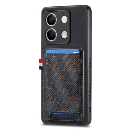 Denim Texture Leather Skin Phone Case with Card Slot, For Xiaomi Redmi Note 13 Pro 4G, For Xiaomi Redmi Note 13, For Xiaomi Redmi Note 13 Pro+, For Xiaomi Redmi Note 13 Pro 5G
