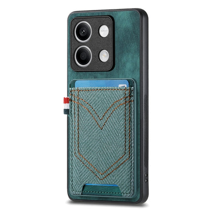 Denim Texture Leather Skin Phone Case with Card Slot, For Xiaomi Redmi Note 13 Pro 4G, For Xiaomi Redmi Note 13, For Xiaomi Redmi Note 13 Pro+, For Xiaomi Redmi Note 13 Pro 5G
