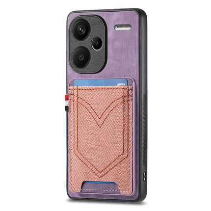 Denim Texture Leather Skin Phone Case with Card Slot, For Xiaomi Redmi Note 13 Pro 4G, For Xiaomi Redmi Note 13, For Xiaomi Redmi Note 13 Pro+, For Xiaomi Redmi Note 13 Pro 5G