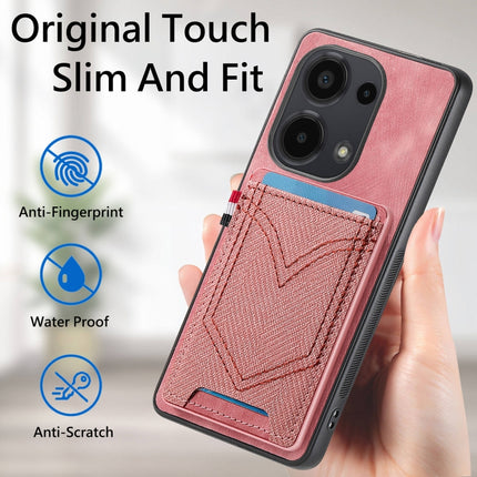 Denim Texture Leather Skin Phone Case with Card Slot, For Xiaomi Redmi Note 13 Pro 4G, For Xiaomi Redmi Note 13, For Xiaomi Redmi Note 13 Pro+, For Xiaomi Redmi Note 13 Pro 5G