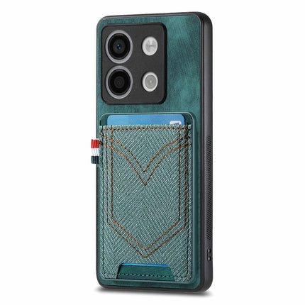 Denim Texture Leather Skin Phone Case with Card Slot, For Xiaomi Redmi Note 13 Pro 4G, For Xiaomi Redmi Note 13, For Xiaomi Redmi Note 13 Pro+, For Xiaomi Redmi Note 13 Pro 5G