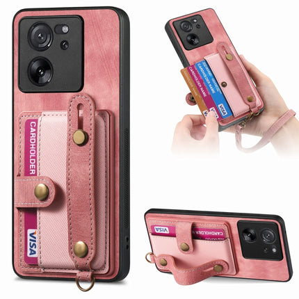 Retro Cross Wristband Wallet Leather Back Phone Case, For Xiaomi Redmi Note 13 Pro+, For Xiaomi Redmi Note 13 Pro 5G, For Xiaomi 13T / 13T Pro