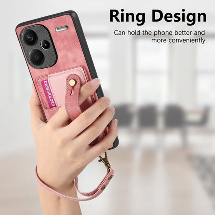 Retro Cross Wristband Wallet Leather Back Phone Case, For Xiaomi Redmi Note 13 Pro+, For Xiaomi Redmi Note 13 Pro 5G, For Xiaomi 13T / 13T Pro