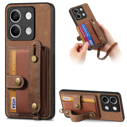 Retro Cross Wristband Wallet Leather Back Phone Case, For Xiaomi Redmi Note 13 Pro 4G, For Xiaomi 14 Pro, For Xiaomi 14, For Xiaomi Redmi Note 13