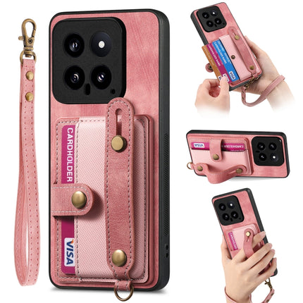 Retro Cross Wristband Wallet Leather Back Phone Case, For Xiaomi Redmi Note 13 Pro 4G, For Xiaomi 14 Pro, For Xiaomi 14, For Xiaomi Redmi Note 13