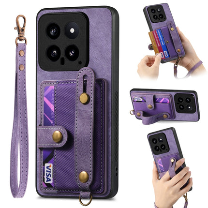 Retro Cross Wristband Wallet Leather Back Phone Case, For Xiaomi Redmi Note 13 Pro 4G, For Xiaomi 14 Pro, For Xiaomi 14, For Xiaomi Redmi Note 13