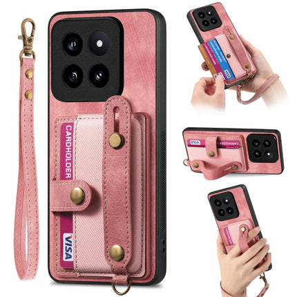 Retro Cross Wristband Wallet Leather Back Phone Case, For Xiaomi Redmi Note 13 Pro 4G, For Xiaomi 14 Pro, For Xiaomi 14, For Xiaomi Redmi Note 13
