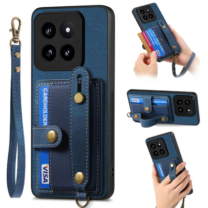 Retro Cross Wristband Wallet Leather Back Phone Case, For Xiaomi Redmi Note 13 Pro 4G, For Xiaomi 14 Pro, For Xiaomi 14, For Xiaomi Redmi Note 13