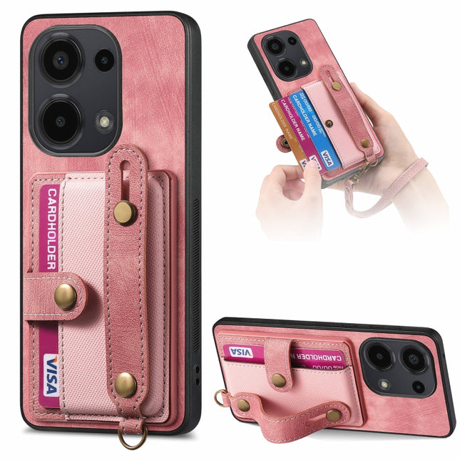 Retro Cross Wristband Wallet Leather Back Phone Case, For Xiaomi Redmi Note 13 Pro 4G, For Xiaomi 14 Pro, For Xiaomi 14, For Xiaomi Redmi Note 13