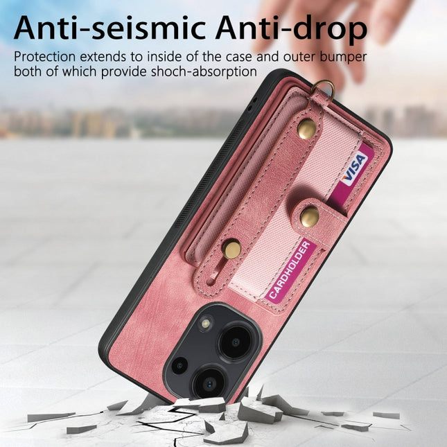 Retro Cross Wristband Wallet Leather Back Phone Case, For Xiaomi Redmi Note 13 Pro 4G, For Xiaomi 14 Pro, For Xiaomi 14, For Xiaomi Redmi Note 13