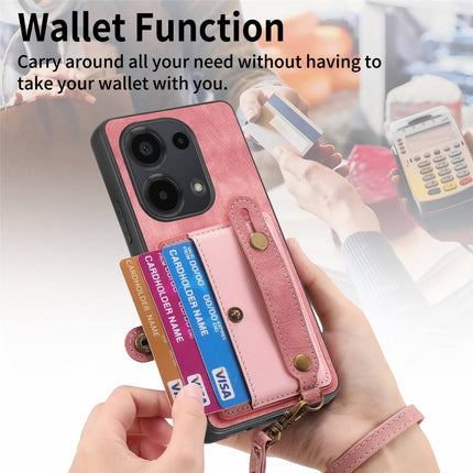 Retro Cross Wristband Wallet Leather Back Phone Case, For Xiaomi Redmi Note 13 Pro 4G, For Xiaomi 14 Pro, For Xiaomi 14, For Xiaomi Redmi Note 13