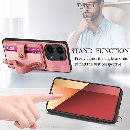 Retro Cross Wristband Wallet Leather Back Phone Case, For Xiaomi Redmi Note 13 Pro 4G, For Xiaomi 14 Pro, For Xiaomi 14, For Xiaomi Redmi Note 13