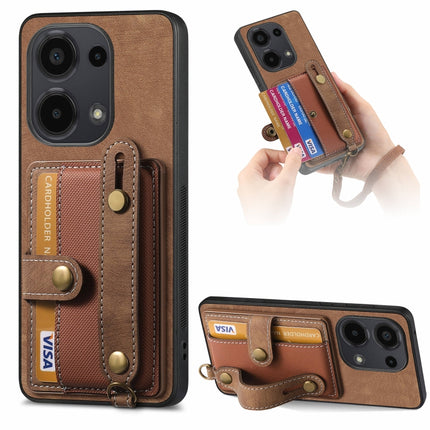 Retro Cross Wristband Wallet Leather Back Phone Case, For Xiaomi Redmi Note 13 Pro 4G, For Xiaomi 14 Pro, For Xiaomi 14, For Xiaomi Redmi Note 13