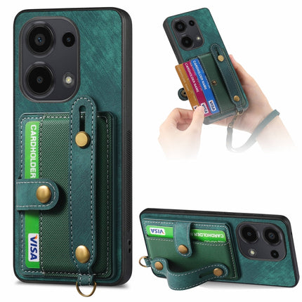 Retro Cross Wristband Wallet Leather Back Phone Case, For Xiaomi Redmi Note 13 Pro 4G, For Xiaomi 14 Pro, For Xiaomi 14, For Xiaomi Redmi Note 13