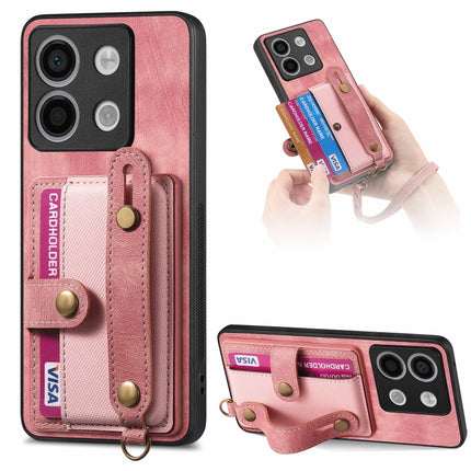 Retro Cross Wristband Wallet Leather Back Phone Case, For Xiaomi Redmi Note 13 Pro+, For Xiaomi Redmi Note 13 Pro 5G, For Xiaomi 13T / 13T Pro