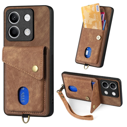 Retro Card Wallet Fold Leather Phone Case with Strap, For Xiaomi 14 Pro, For Xiaomi 14, For Xiaomi Redmi Note 13 5G, For Xiaomi Redmi Note 13 Pro+