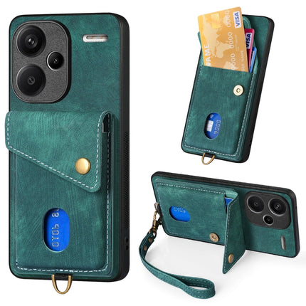 Retro Card Wallet Fold Leather Phone Case with Strap, For Xiaomi 14 Pro, For Xiaomi 14, For Xiaomi Redmi Note 13 5G, For Xiaomi Redmi Note 13 Pro+