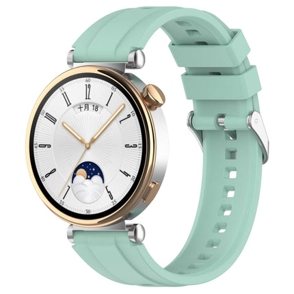 Official Steps Style Silver Buckle Silicone Watch Band, For Huawei Watch GT4 46mm, For Huawei Watch GT4 41mm