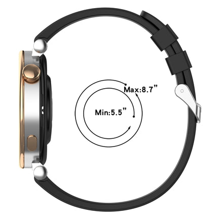 Official Steps Style Silver Buckle Silicone Watch Band, For Huawei Watch GT4 46mm, For Huawei Watch GT4 41mm