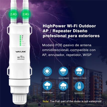 WAVLINK WN570HN2 With PoE Powered WAN/ AP / Repeater Mode 300Mbps Outdoor Router, US Plug, UK Plug, EU Plug, AU Plug