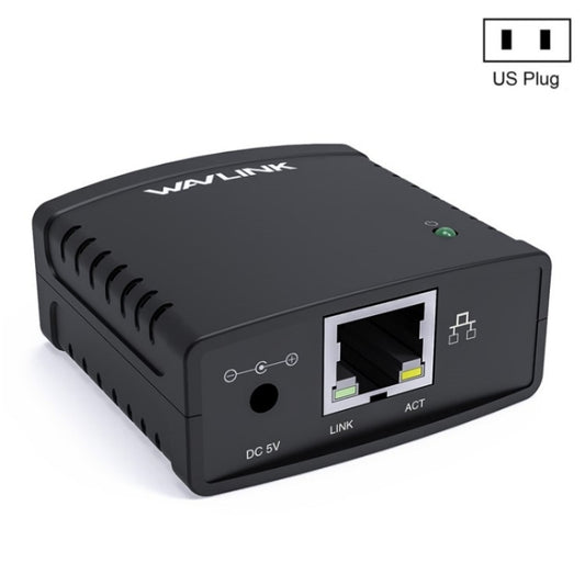 WAVLINK NU72P11 100Mbps Network Print Server USB 2.0 Network Printer Power Adapter, US Plug, UK Plug, EU Plug, AU Plug