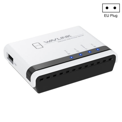 Servidor de impresora inalámbrico USB 2.0 WAVLINK NU516U1 con LAN de 10/100 Mbps/WiFi puente, enchufe de EE. UU., enchufe del Reino Unido, enchufe de la UE, enchufe de Australia