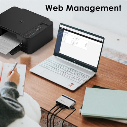 Servidor de impresora inalámbrico USB 2.0 WAVLINK NU516U1 con LAN de 10/100 Mbps/WiFi puente, enchufe de EE. UU., enchufe del Reino Unido, enchufe de la UE, enchufe de Australia