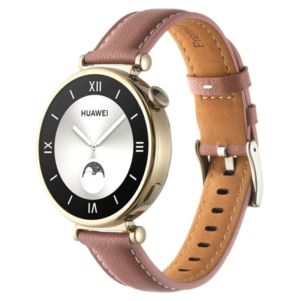18mm Thread Pin Buckle Leather Watch Band, For Huawei Watch GT4 41mm