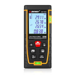 SNDWAY Double Horizontal bubble Rangefinder Laser Distance Meter Range Hand Tool Device SW-TG50