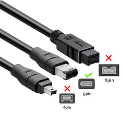 JUNSUNMAY Firewire IEEE 1394 6 Pin Male to USB 2.0 Male Adaptor Convertor Cable Cord, 1.8m, 3m, 4.5m