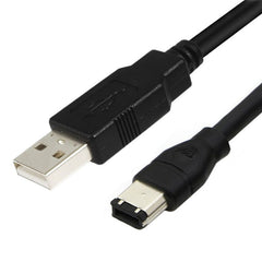 JUNSUNMAY Firewire IEEE 1394 6 Pin Male to USB 2.0 Male Adaptor Convertor Cable Cord, 1.8m, 3m, 4.5m