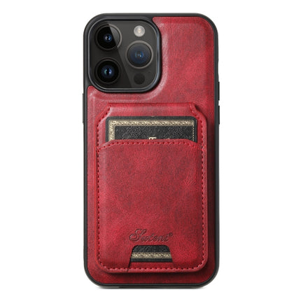 Suteni H15 MagSafe Oil Eax Leather Detachable Wallet Back Phone Case, For iPhone 12 Pro, For iPhone 17e / 16e