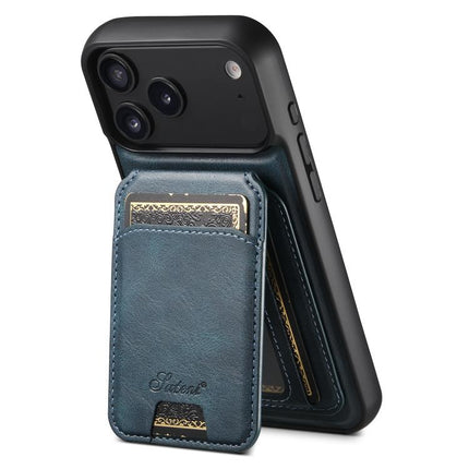Suteni H15 MagSafe Oil Eax Leather Detachable Wallet Back Phone Case, For iPhone 17 Pro, For iPhone 17, For iPhone Air, For iPhone 16 Pro Max