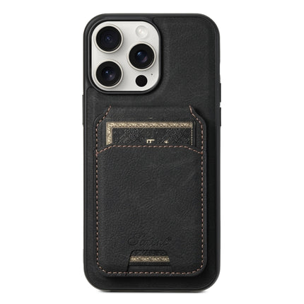 Suteni H16 Litchi Texture Leather Detachable Wallet Back Phone Case, For iPhone Air, For iPhone 16 Pro Max, For iPhone 16 Pro, For iPhone 16 Plus, For iPhone 16, For iPhone 15 Pro Max